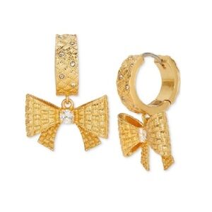 $98 Kate Spade Wrapped in a Bow Huggie Drop Earrings